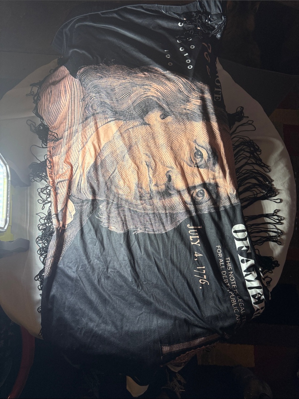 Shein Size 3xl floor length Ben Franklin $100 bill skirt- unique!!
